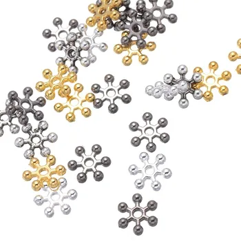 

5000pc/bag Jewelry Making Zinc Alloy Loose Beads Silver Snowflake Flower Torus Beads Flower Hat Jewelry Accessories 4mm Beads