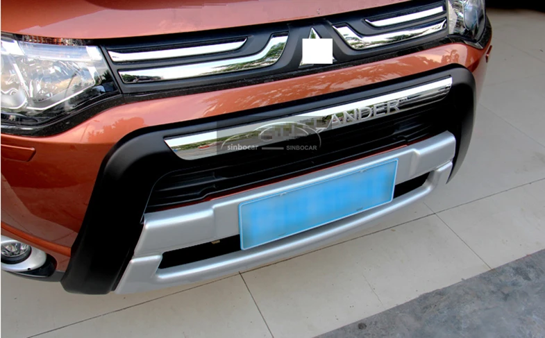 Защита переднего+ заднего бампера Накладка на порог крышка багажника для Mitsubishi Outlander 2013 автомобильный Стайлинг Бампер протектор