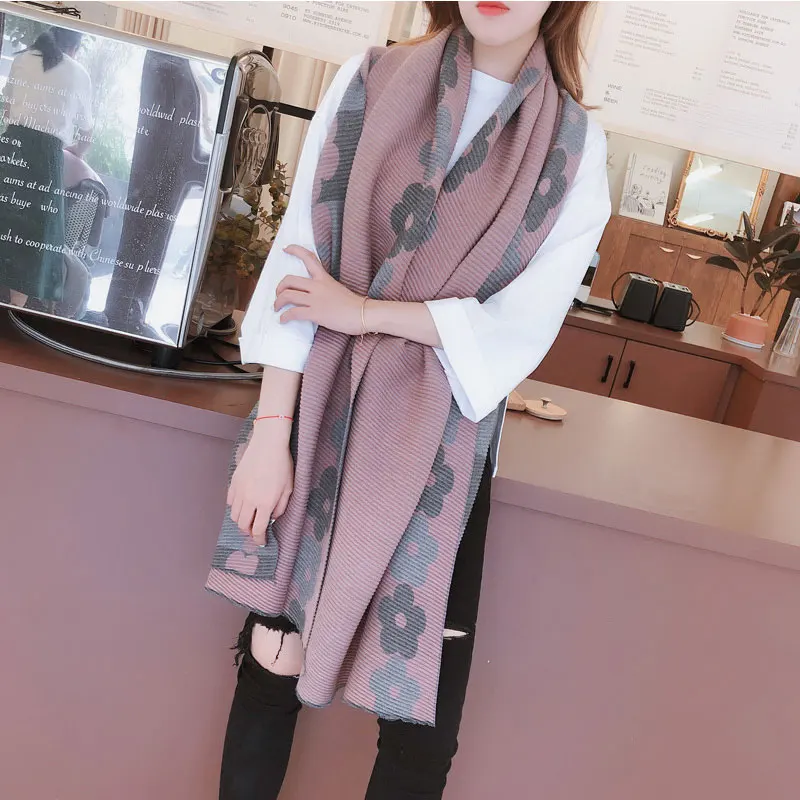 

New Arrival Scarves Women 2019 Cashmere Scarf For Lady Pattern Pashmina Echarpe Cape Shawls And Wraps Hijab Foulard Bandana