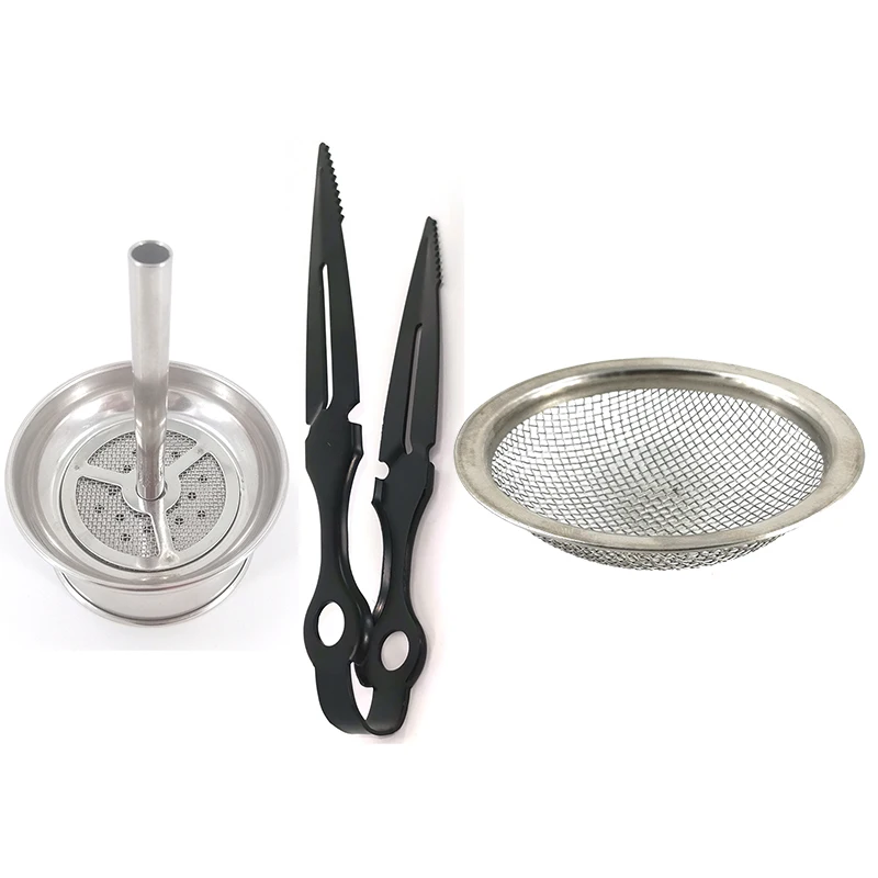 23 см нержавеющая сталь Материал кальян щипцы серебряный кальян металлический экран для чаши для кальяна из нержавеющей стали для кальяна угольная полка