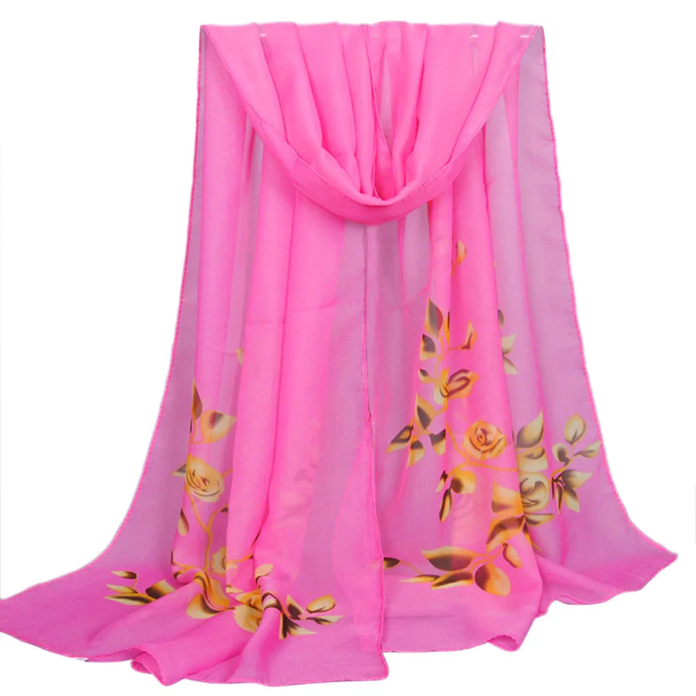 Шифоновый шарф женский длинный мягкий шарф элегантный женский Мягкий шарф s шарфы с цветочным принтом для женщин кашемировые шарфы 9M15