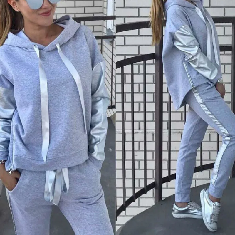 Femme, женские спортивные свитера, с капюшоном, на шнурке, Дамская Толстовка, теплая, осенняя, толстая, повседневная, свободная, толстовки, наборы, толстовка на молнии, GV648