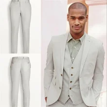 

2021 New High Quality Customized Notch Lapel Two Button Men's Suit Fashion Slim Suit 4 -Piece Suit (Coat + Pants + Vest + Tie)