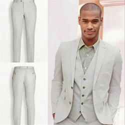 2021 New High Quality Customized Notch Lapel Two Button Men's Suit Fashion Slim Suit 4 -Piece Suit (Coat + Pants + Vest + Tie)