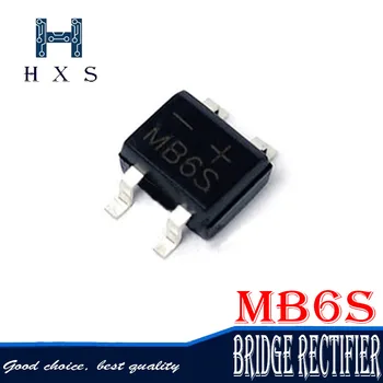 10x RND 600V 0,5A SOP4 MB6S SMD Brückengleichrichter Gleichrichter 500mA Diode