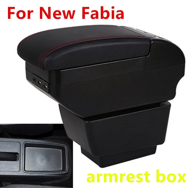 Подлокотник Fabia для хранения вещей skoda 3 с подстаканником пепельницей 9 USB 2015-2017 2016 |