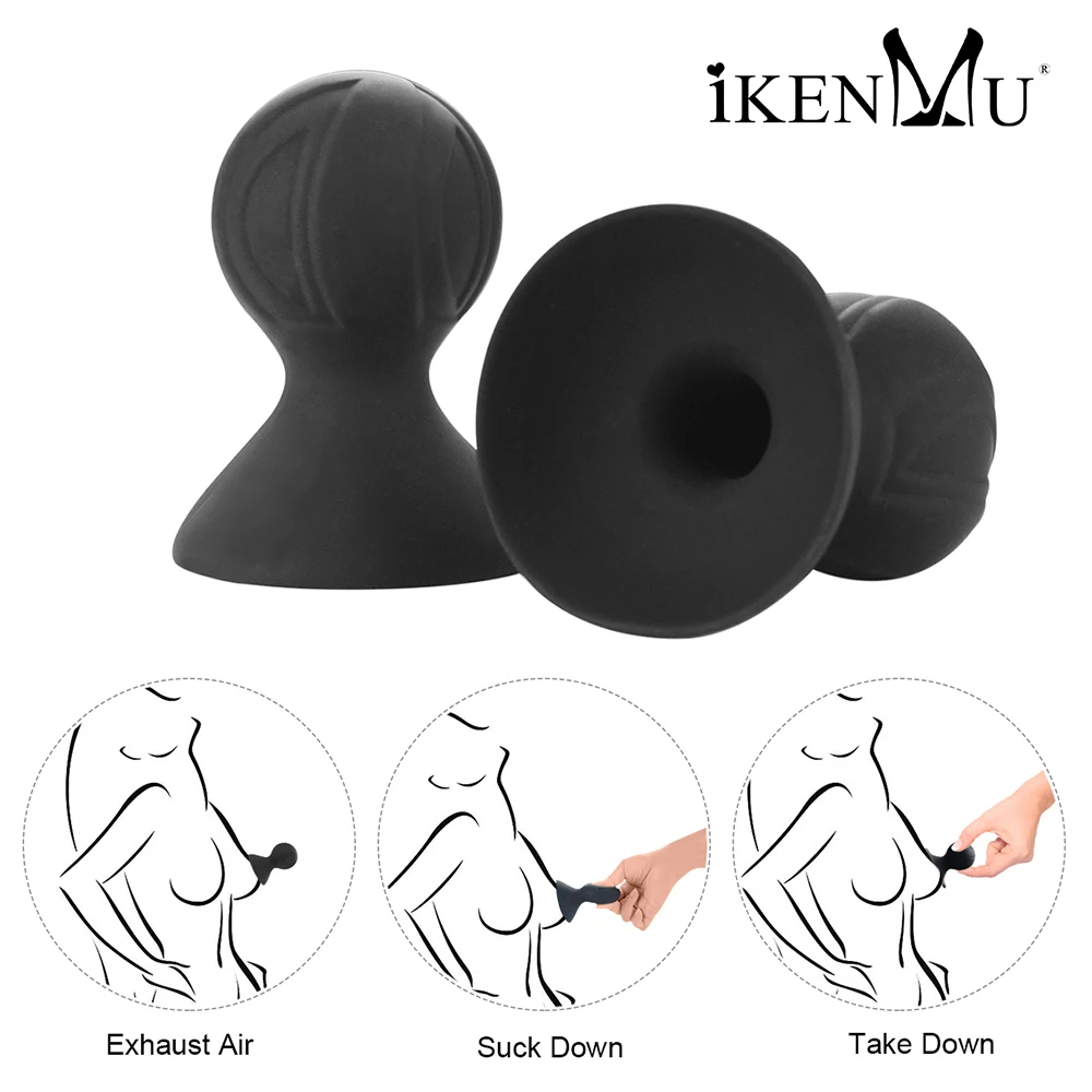 iKenmu Nipple Sucker Nipple Stimulation Breast Massager Female Breast Enlarger Pump Sex Toys Bullet Vibrator For Women 2PCS