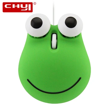 

Wired Mini Mouse Cartoon Animal Cute Mouse Optical Computer Orange Tiger Green Frog USB Mice For PC Laptop Gaming Drop Shipping