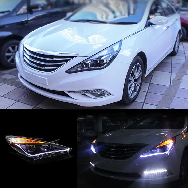 

Car Front HID Headlight DRL and Bi-xenon Projector Assembly KIT For Hyundai Sonata 2012 2013 2014