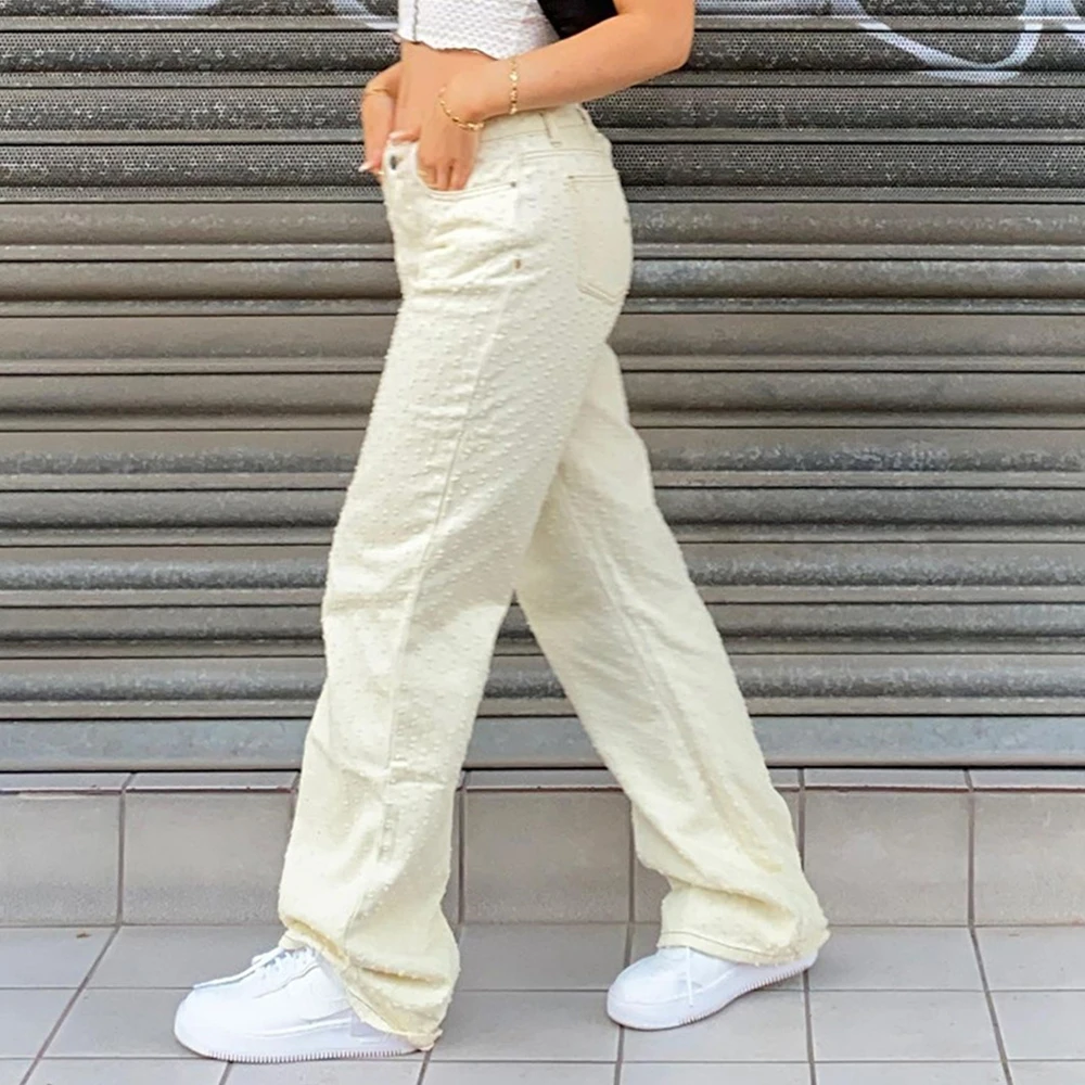 Missnight Baggy Pants For Women White 