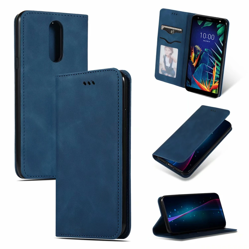 Роскошный кожаный флип-чехол для телефона LG V50 K40 Stylo 4 5 Модный противоударный чехол с отделением для карт