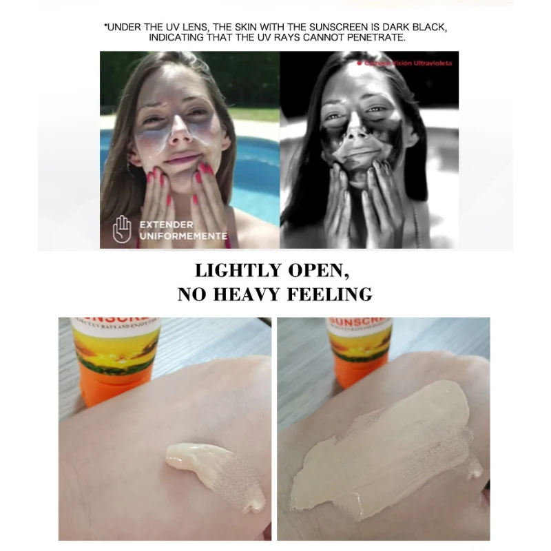 Солнцезащитный крем Spf 50 ++ водостойкий солнцезащитный отбеливающий увлажняющий