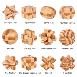 Kong ming luban bloqueio crianças 3d brinquedo de madeira artesanal adulto intelectual cérebro teaser jogo quebra cabeça brinquedos educativos