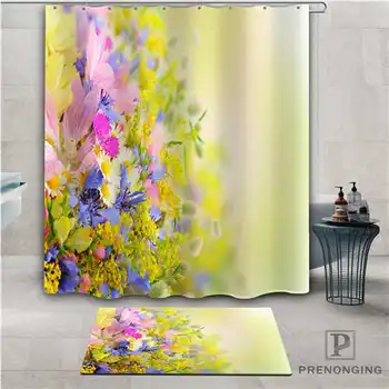 

Custom beautiful_flower (1) Waterproof Shower Curtain Doormat Home Bath Bathroom Polyester Fabric Multi Sizes#2019-01-12-255