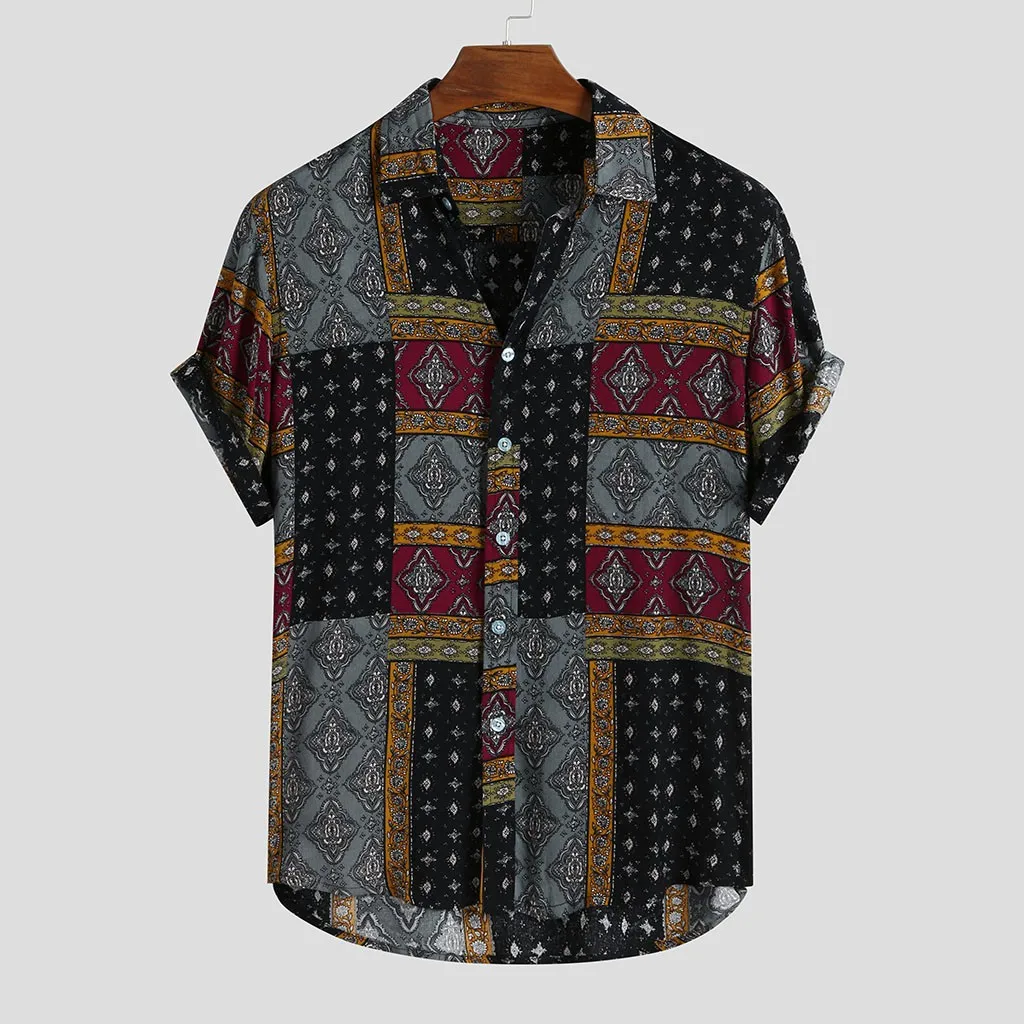 Пляжные рубашки для мужчин camisa masculina гавайская рубашка для мужчин короткий рукав Harujuku Блузка мужская рубашка camisa masculina
