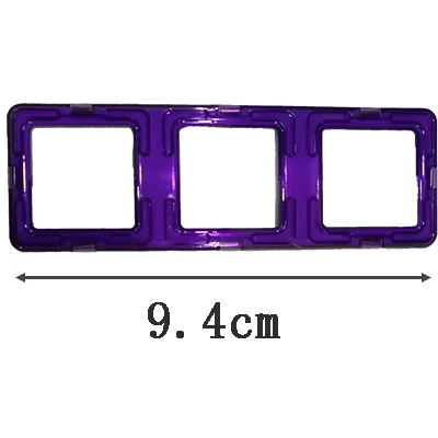 large rectangle 1 шт. Магнитные DIY строительные блоки части строительные игрушки для малышей дизайнерские магнитные игрушки Магнитные модели строительные игрушки - Цвет: large rectangle