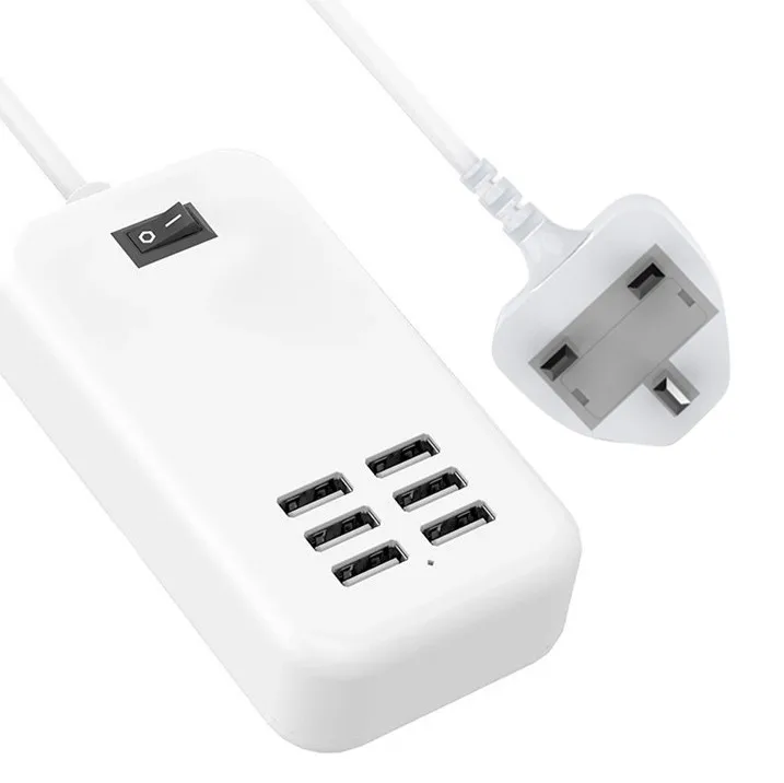 Usb хаб 6 портовый разветвитель с выключателем питания адаптер настольное