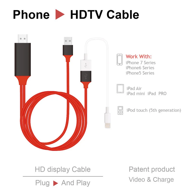 1 шт. 1 м Android HDMI кабель высокой четкости IOS Android type-c такой же экран линии мобильного планшета на большой экран передачи линии