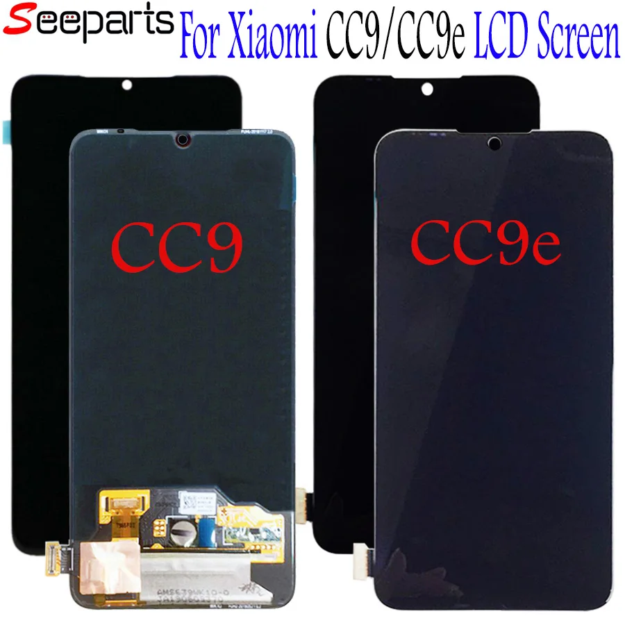 Super AMOLED для Xiao mi CC9 lcd mi CC9 дисплей кодирующий преобразователь сенсорного экрана в сборе запасные части для Xiaomi mi cc9e lcd