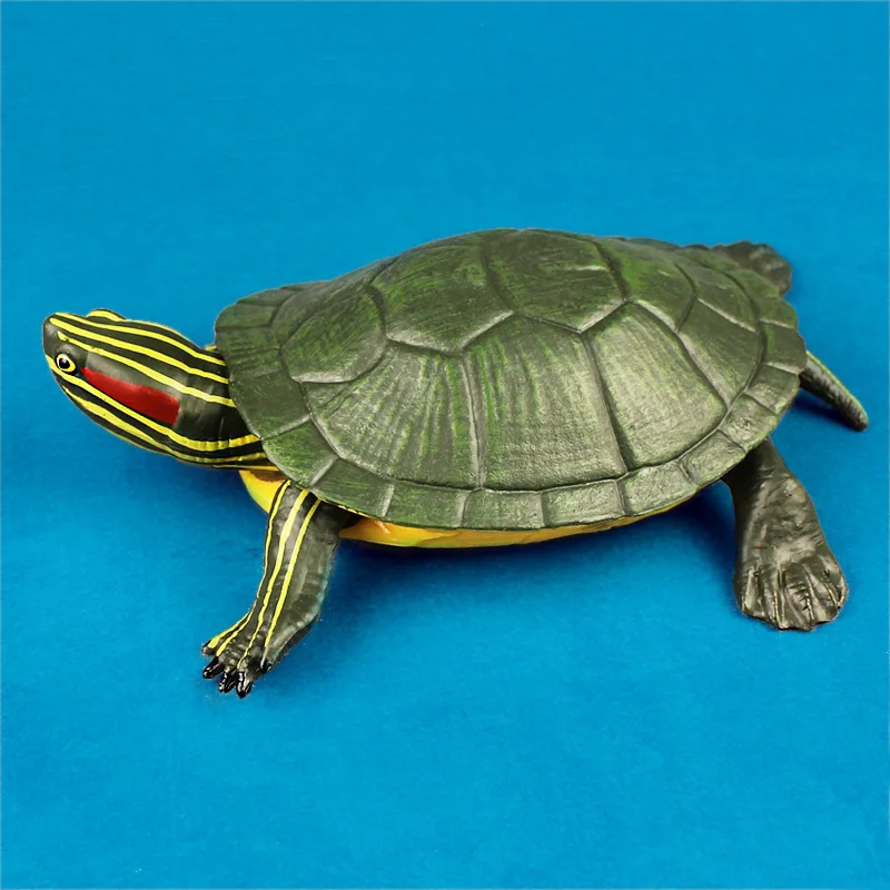 

Foreign Trade Model Brazil Red Eared Turtle Solid Wild Oceans Animal Biological Model CHILDREN'S Toy Collection Decoration