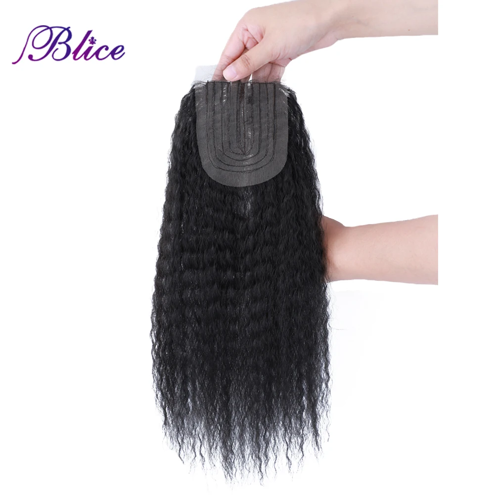 Synthetic Hair Bundles With Closure Kinky Straight Hair Weaving 2 Pieces For Women 10-30 Inch synthetic hair extensions