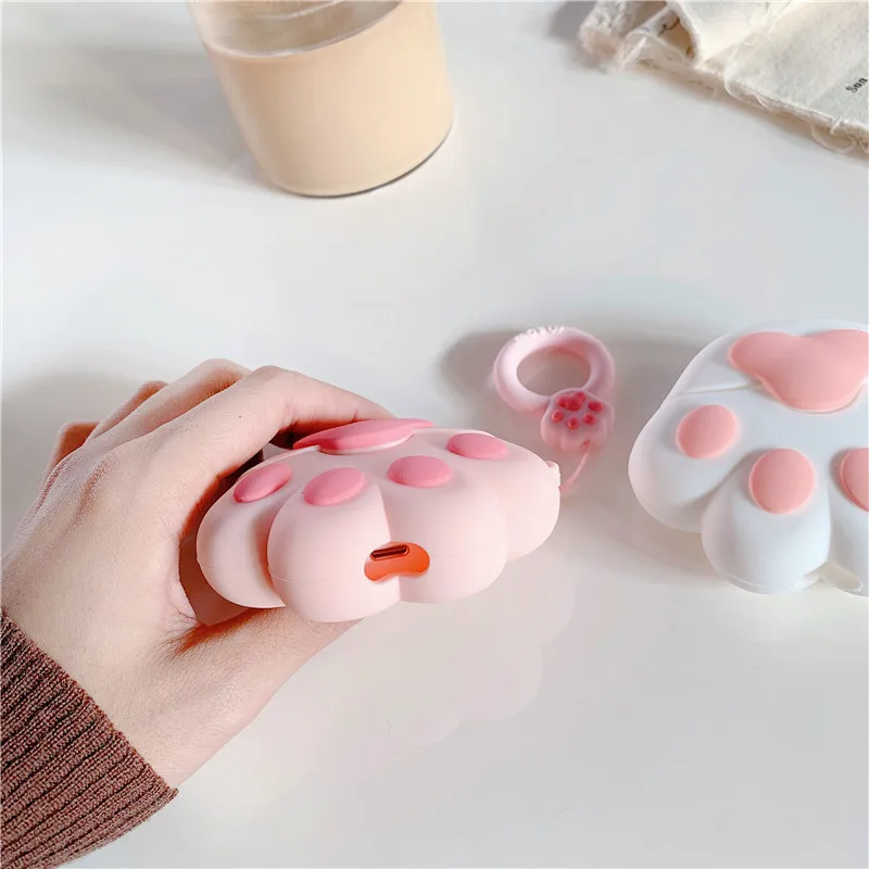 Чехол для Airpods Pro с 3D милым мультяшным котом и лапами Meow Earpods Для Apple Airpods 3, беспроводные наушники Kawaii, защитный чехол