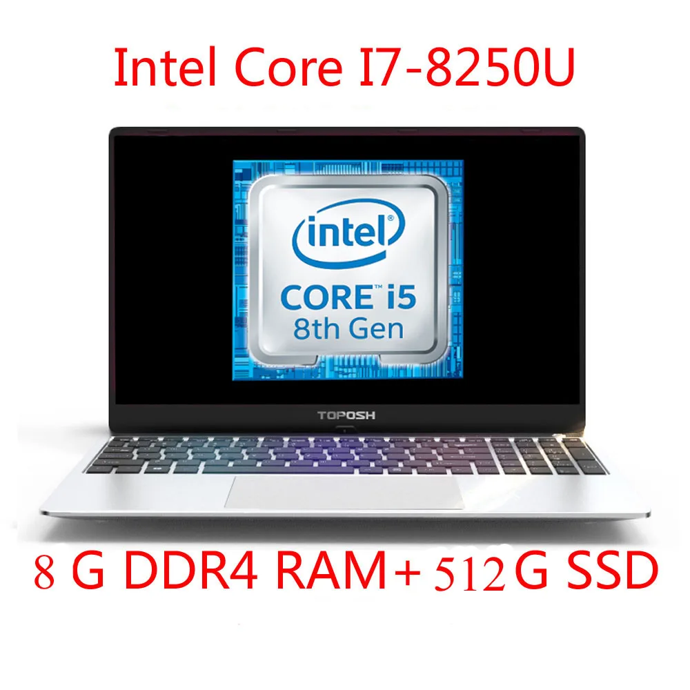 4/8/16G Оперативная память Intel I5-8250U ноутбук 1024G SSD 15," Русская Win10 лазерная гравировка клавиатура с подсветкой Тетрадь компьютер с четырехъядерным процессором металлический Sh - Цвет: 8G512G
