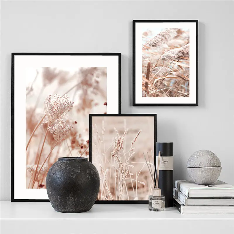 Nordic Modern Plants and Flowers Decorative Picture Pastoral Style Painting for Girls Bedroom Home Background Poster | Дом и сад