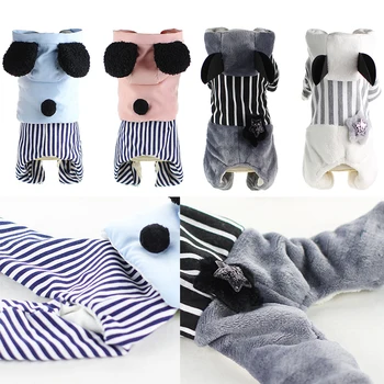 

Warm Fleece Pet Dog Cat Clothes Puppy Dog Costumes Hooded Jumpsuit Winter Clothing For Small Dogs Chihuahua Yorkie Outfits