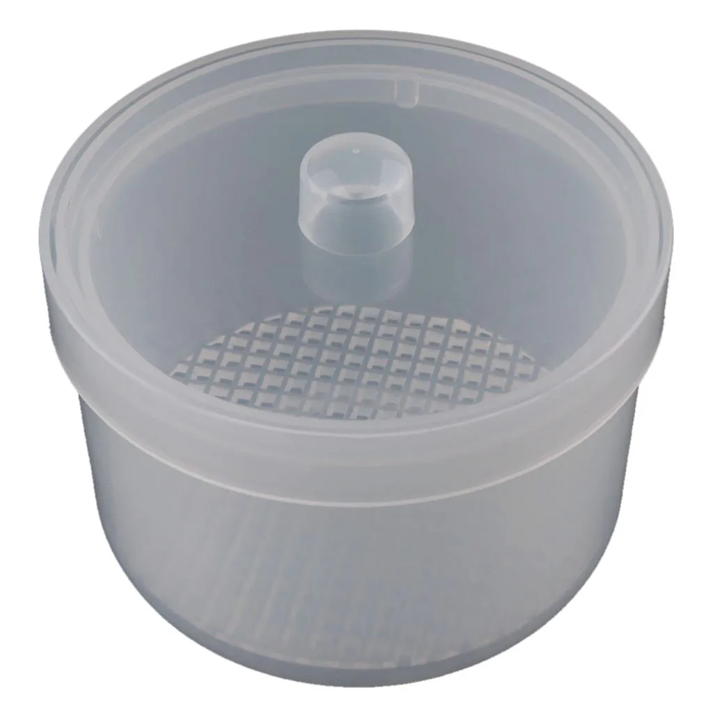 Empty Salon Nail Art Drill Bits Grinding Head Cleaning Storage Box