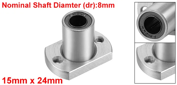 Uxcell LMH6UU-LMH30UU с двумя боковыми вырезанными фланцами линейные шариковые подшипники 6 мм-30 мм Диаметр отверстия 12 мм-45 мм диаметр 19 мм-123 мм длина для ЧПУ