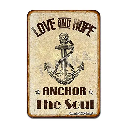 Железная картина Love and якорь надежды The Soul Оловянная вывеска винтажный Настенный