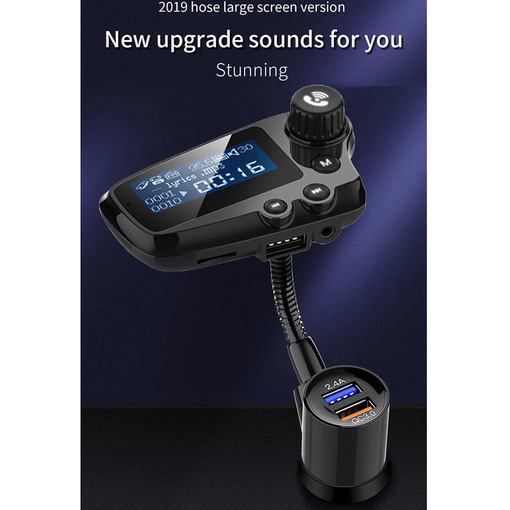 Usb Автомобильное зарядное устройство Bluetooth fm-передатчик Qc Быстрая зарядка 3,0 MP3-плеер для Xiaomi samsung Iphone huawei Qc3.0 зарядное устройство# N