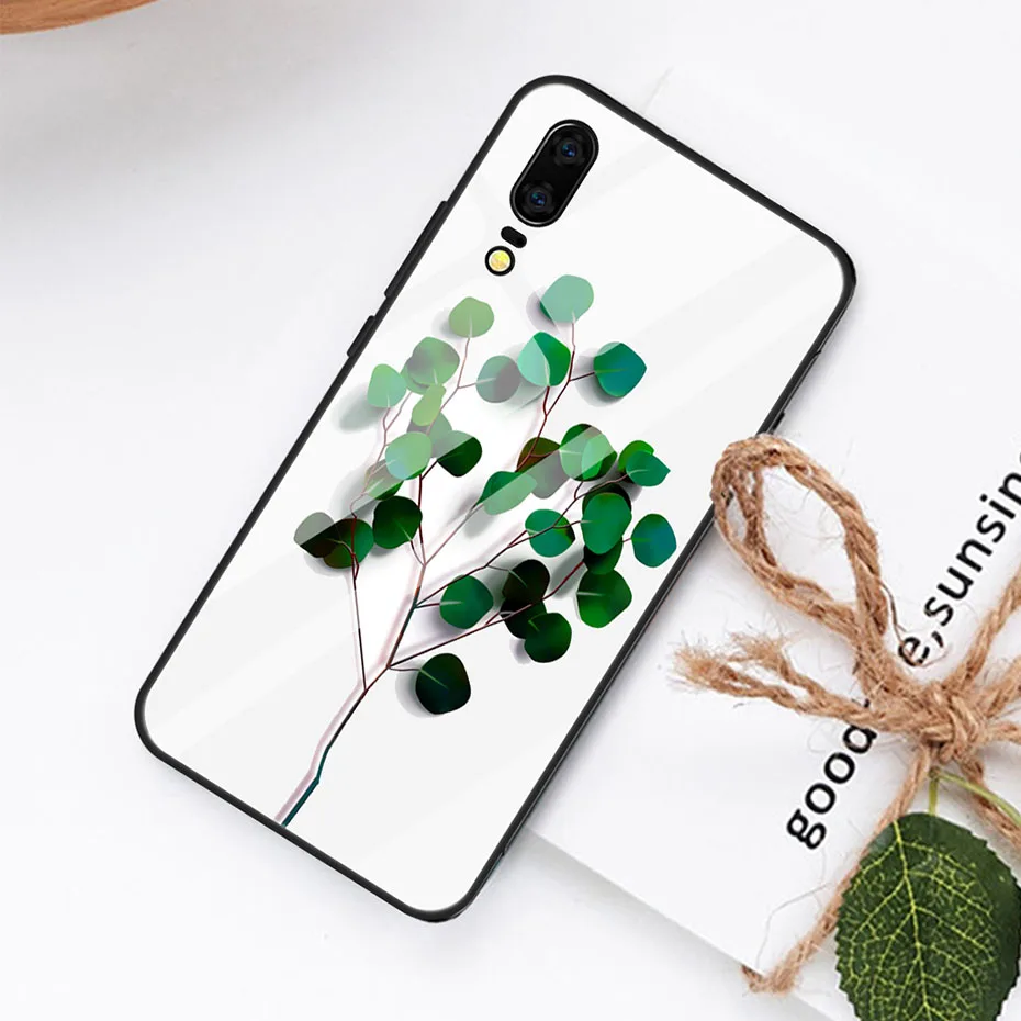 Роскошный чехол из закаленного стекла с рисунком для huawei P30 P20 pro lite mate 20 10 pro lite nova 3 3i p smart plus, чехол с цветочным узором - Цвет: A5