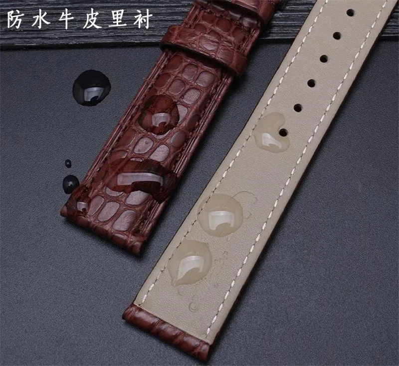 New Genuine Leather Watchband Brown/Black Alligator/Crocodile Strap&Original Folding Clasp For IWC Watch 20mm 21mm 22mm Stock