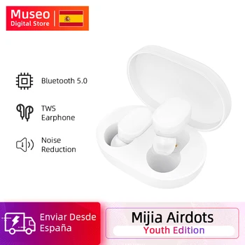 

Xiaomi Mijia Airdots Mi TWS Bluetooth Earphone Youth Version stereo bass BT 5.0 Eeadphones With Mic Handsfree Earbuds AI Control