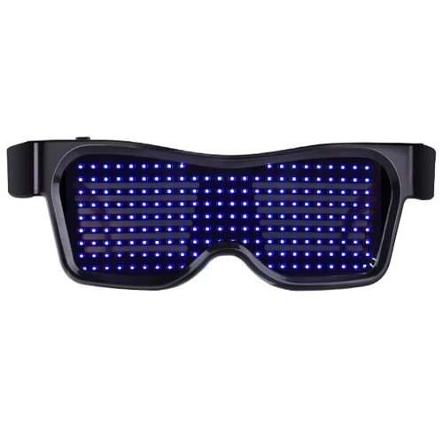 Blue Light Волшебные Bluetooth светодиодные очки для вечеринок управление приложением Световой USB зарядка DIY многоязычный быстрая вспышка светодиодный EMD DJ электрические очки - Цвет: Blue Light