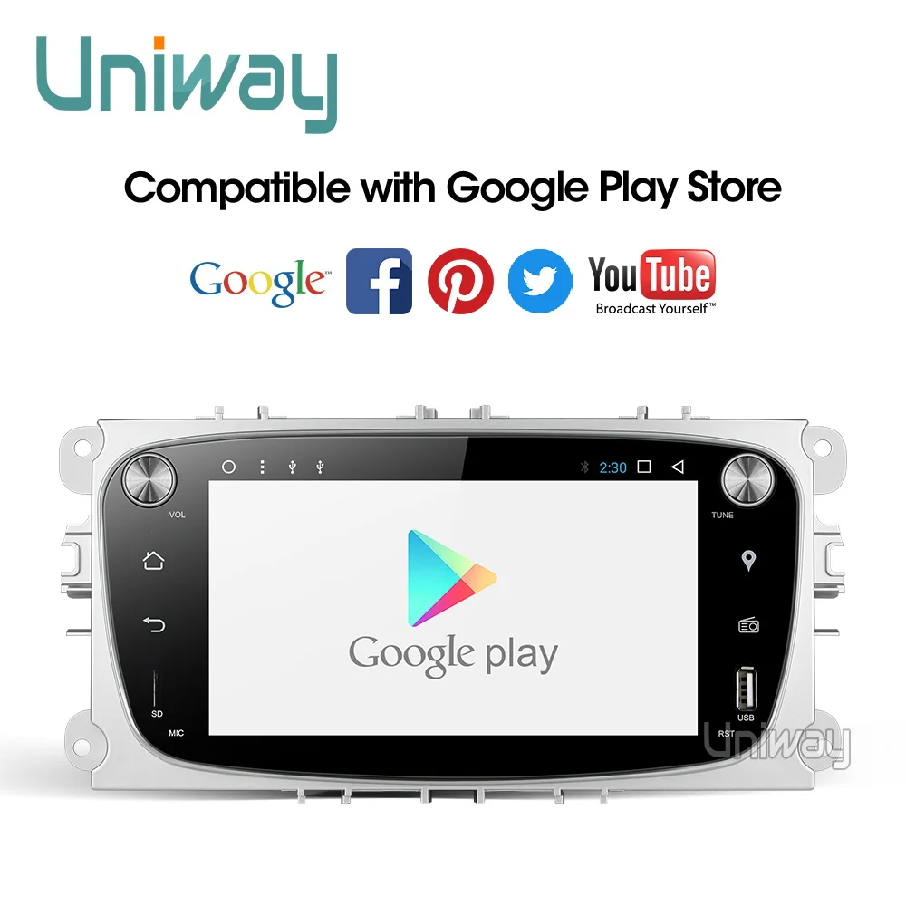 Uniway PX30 2G+ 3 знака после 2G android 9,0 автомобильный dvd для ford focus Mondeo for ford kuga для ford S-MAX C-MAXcar радио автомобиля gps навигации