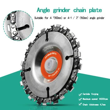 

4 inch angle grinder chain plate wood slotted saw blade woodworking chain plate cutting blade cutting angle grinding chain plate