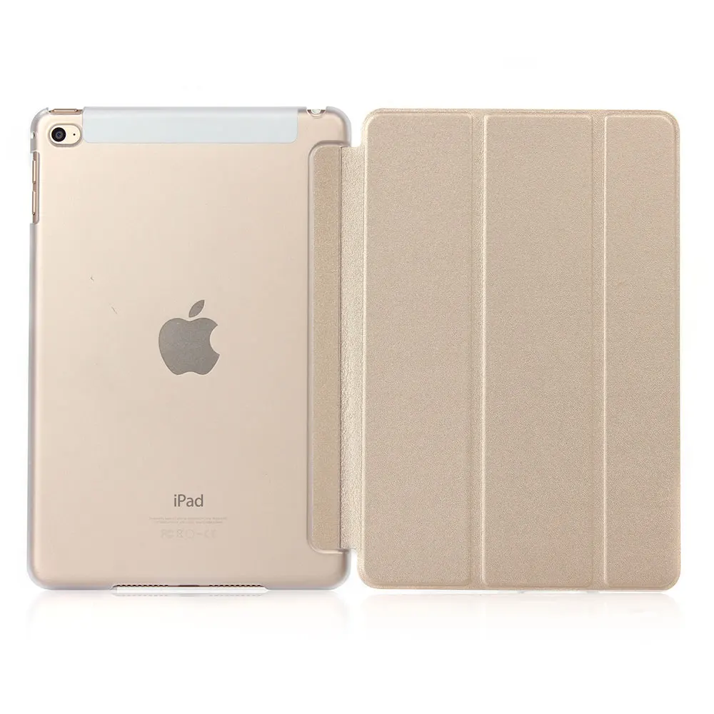 Для iPad 2/3/4 Wake Up Складная подставка кожаный чехол Smart Cover Protector для iPad2 Ipad3 iPad4 противоударный планшетный ПК и аксессуары - Цвет: Золотой