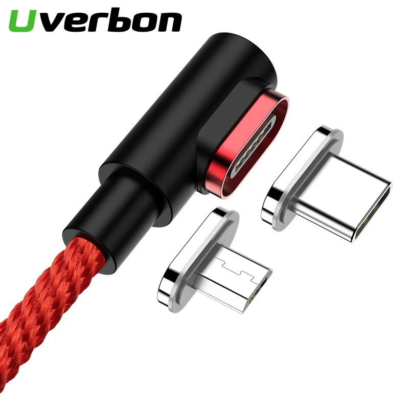 

Magnetic Cable Micro USB Cable 90 DegreeType C Fast Charging Cabo For Samsung S8 S9 Huawei P20 P30 USB C Microusb Data wire Cord