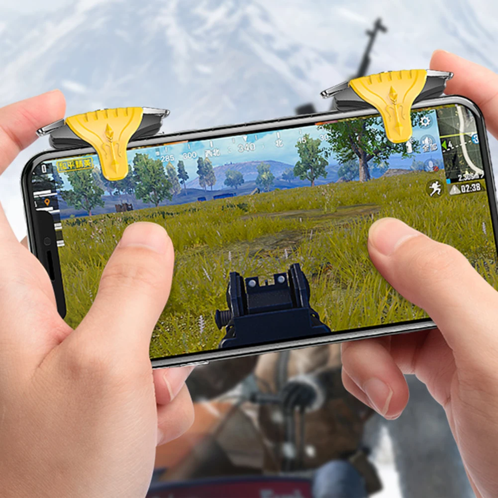 Newest 1 Pair PUBG Mobile Trigger Smartphone Gamepad Controller Gaming Shooter for Apple/Android Trigger Game Fire Button