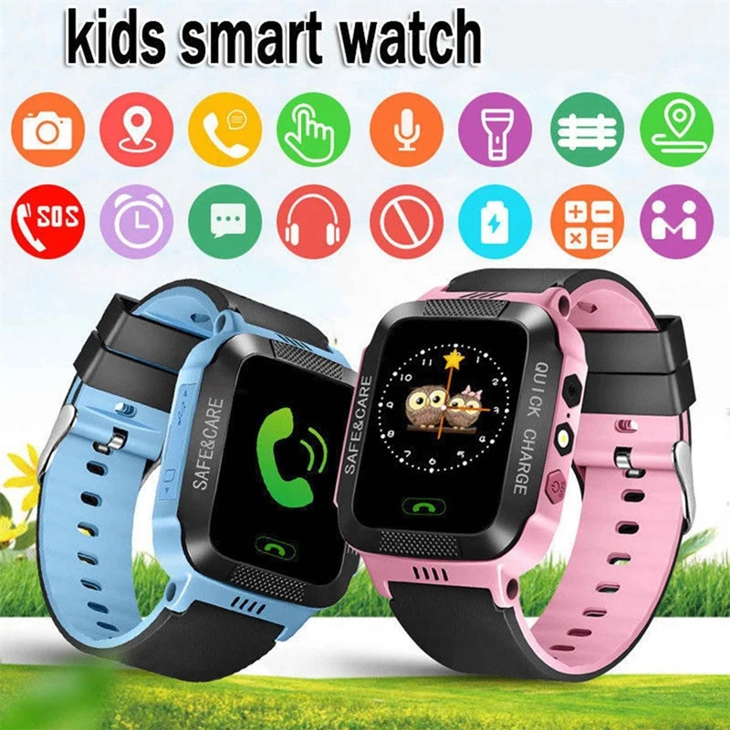 

Kids Smart Watch Call With 2G Answer GSM Micro SIM LBS Locator Tracker Camera SOS Sport Smartwatch Children For Boy Girl Android