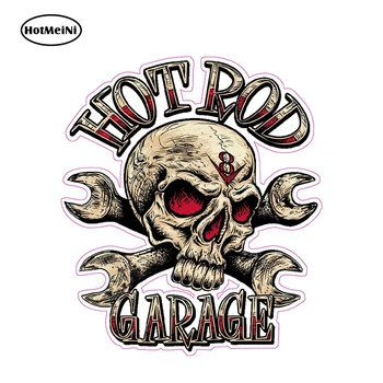 

HotMeiNi 13cm x 11.4cm Hotrod Garage Skull Funny Car Stickers Decals Car Styling Sticker Motorcycle Car Decal Accessories