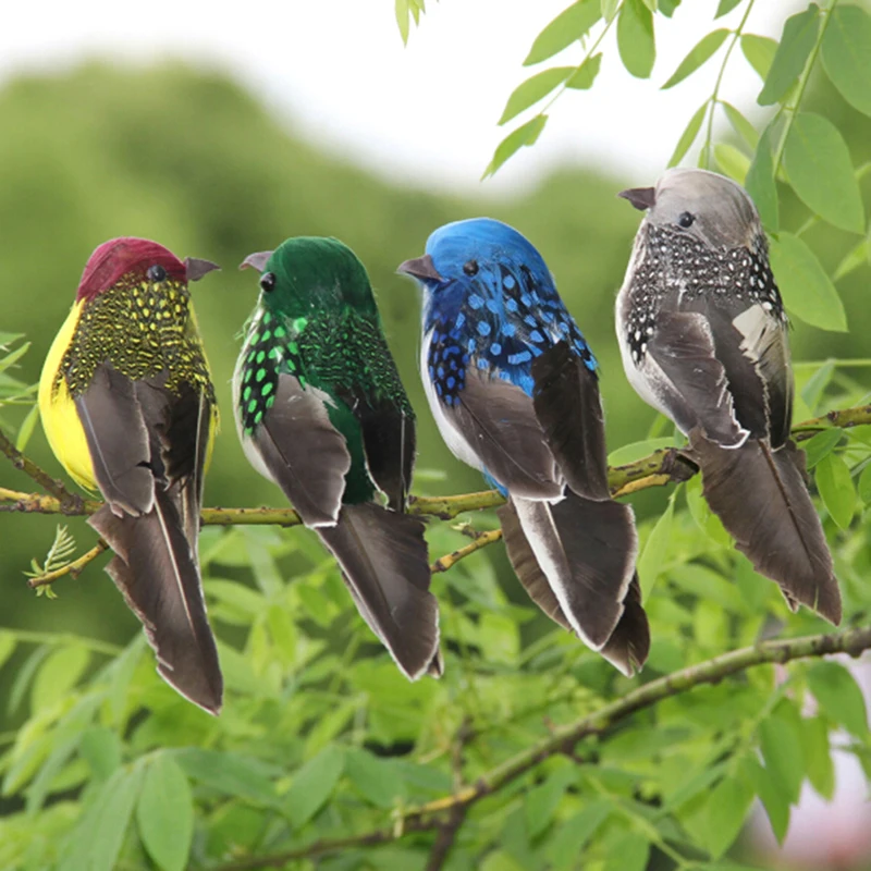 1pcs Artificial Foam Feather Simulation Bird DIY Party Crafts Ornament Props Home Garden Christmas Tree Robin On Clip Decoration | Дом и сад