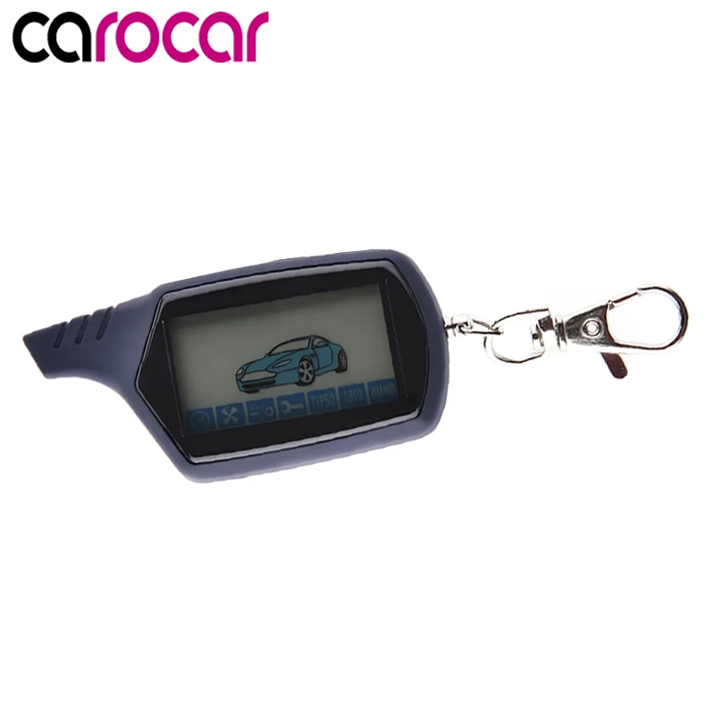 

Carocar For Starline A91 2-way LCD Remote Control Key Chain For Russian Version Vehicle Security Two Way Car Alarm System