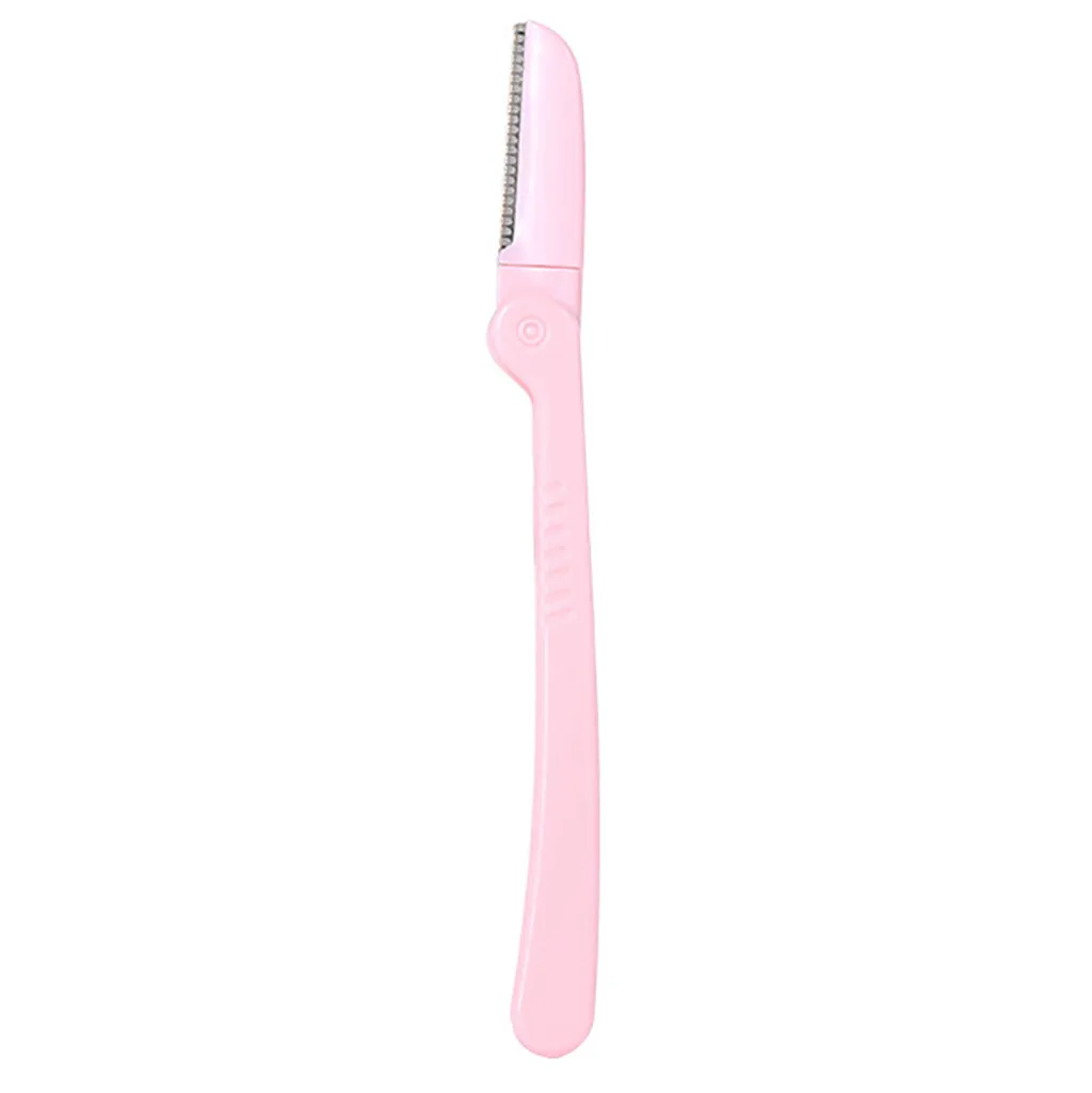 Eyebrow shaping knife Folding Face Eyebrow Removal Razors Trimmer Shaper Shaver Makeup Tool Pink girl eyebrow shaping knife 05