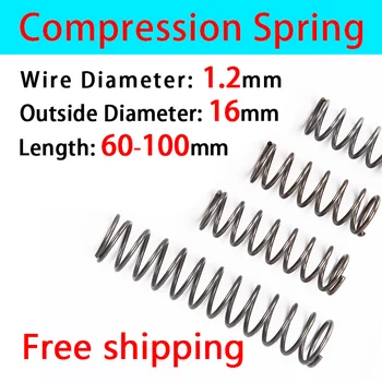 

Mechanical Pressure Spring Release Spring Return Spring Wire Diameter 1.2mm/Outer Diameter 16mm Compressed Spring Factory Outlet