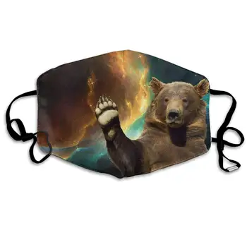 Unisex Print Mouth Mask - Cute Static Bear Pattern Polyester Anti-dust Mouth-Muffle - Fashion Washed Reusable Face Masks for unisex print mouth mask abstract light bulb head polyester anti dust mouth muffle fashion washed reusable face masks for