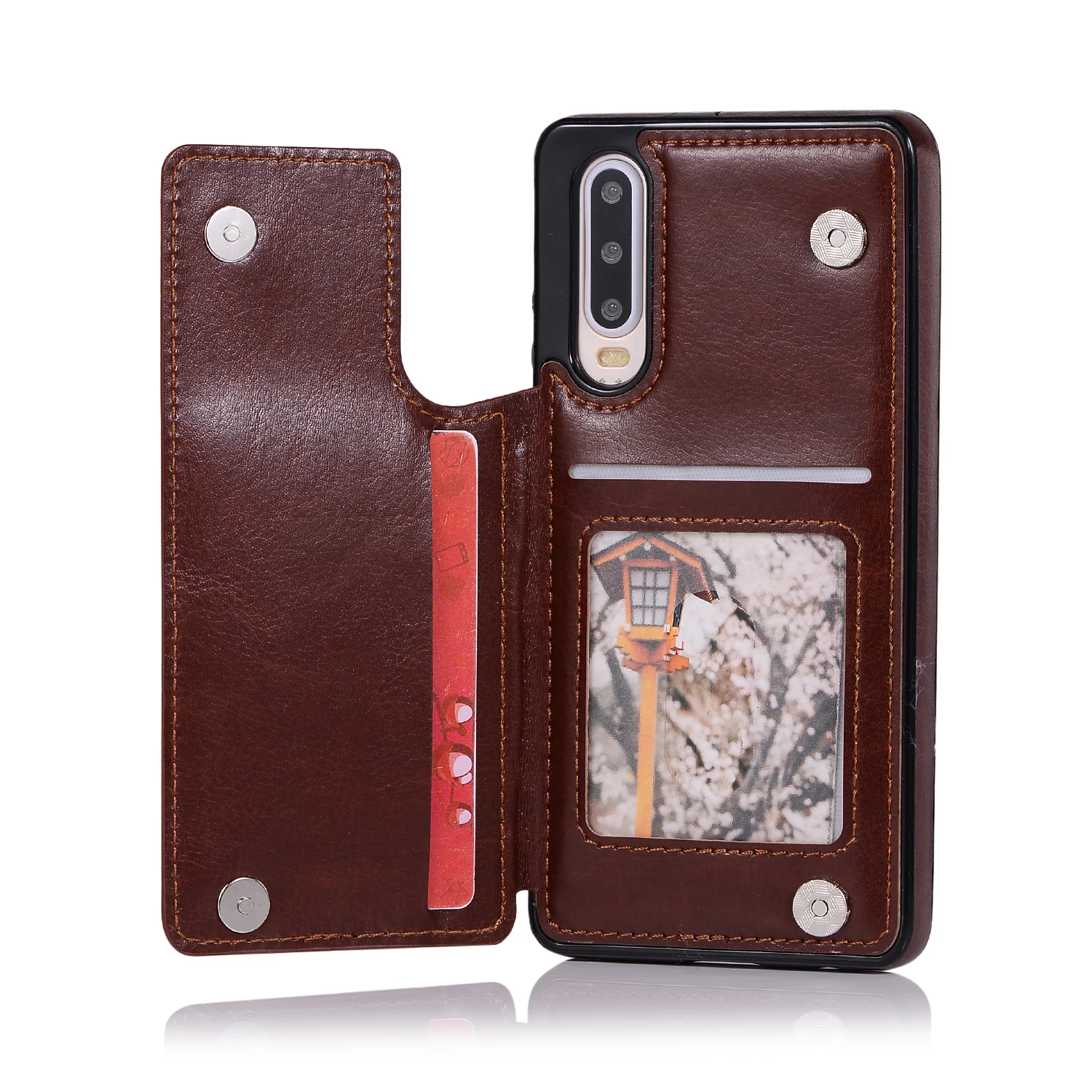 

Premium PU Leather Stand Cover for Huawei P40 P40 Pro Lite Mate 20 Pro Wallet Case Card Slots Magnetic Clasp Shockproof Covers